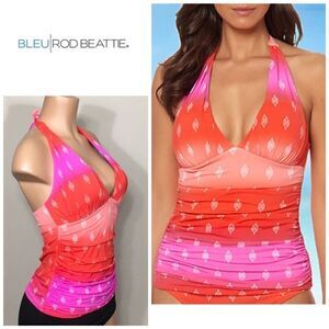 BLEU ROD BEATTIE v-neck tankini top. NWT